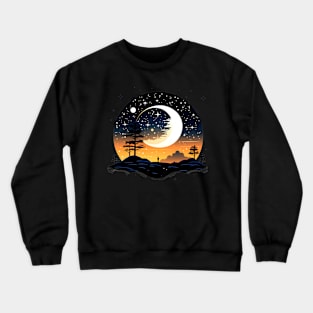 Reach for the stars, chase the moon, dance with the night Crewneck Sweatshirt